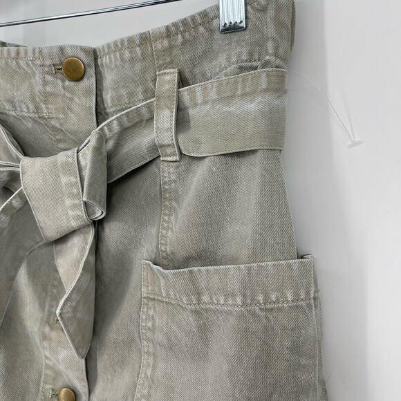 Young Fabulous & Broke Kace Denim High Waisted Paperbag Skirt Medium NWOT - Picture 7 of 9